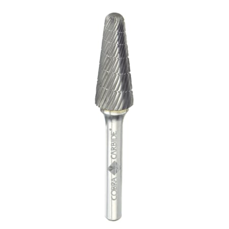 Cobra Carbide Carbide Burr, Single Cut Shape L Included Angle 14 Degree Reg. Lgth, SL-4, 1/2 11279